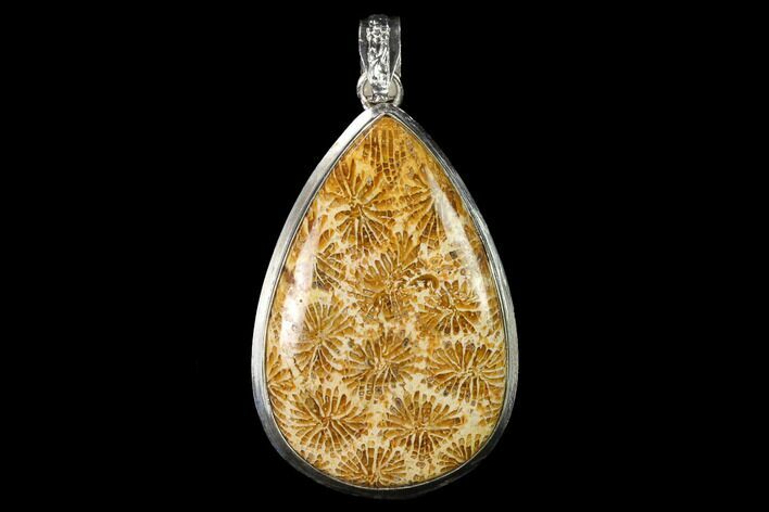 Million Year Old Fossil Coral Pendant - Indonesia #143708